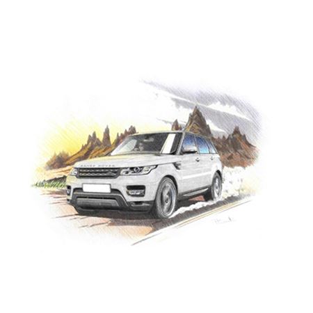 Range Rover Sport 2013 on Personalised Portrait in Colour - RA1542COL